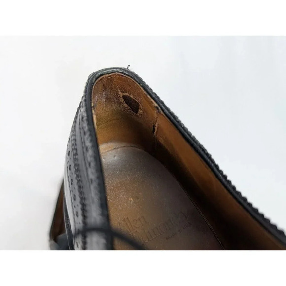 Allen Edmonds LEXINGTON 5101 Black Cap Toe Oxfords Derby Dress Shoes sz. 9 1/2 D